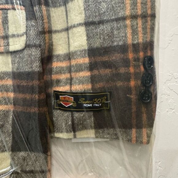 The Signature Collection Car Coat Taupe Plaid - Picture 10 of 12